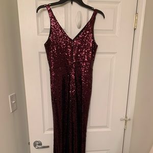 Purple sequin dress WORN ONCE- for sale